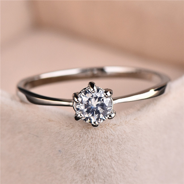 Stylish S925 Silver Round Stone Oval Diamond Engagement Ring For Women  Perfect For Bridal, Wedding, And Engagement Available In Sizes 4 10 From  Fashion7house, $7.96 | DHgate.Com